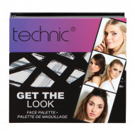 Pachet cadou Technic Get The Look: fard de ochi, pudra, ruj, creion, blush, aplicator