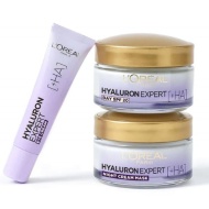 Set 3 Creme, Loreal, Hyaluron Expert Replumping, Crema Zi 50 ml + Crema Noapte 50 ml + Crema Ochi 15 ml