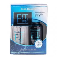 Set Machiaj, Primer si Spray Fixare, Kiss Beauty, Fit Me, Pentru Ten Normal, Mixt, Gras