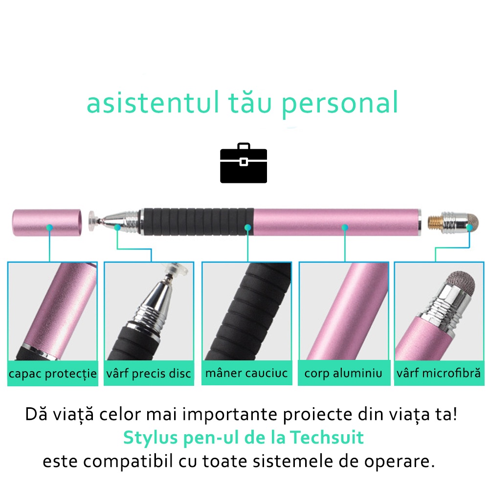 Stylus pen Techsuit din Aluminiu - Moboid.ro