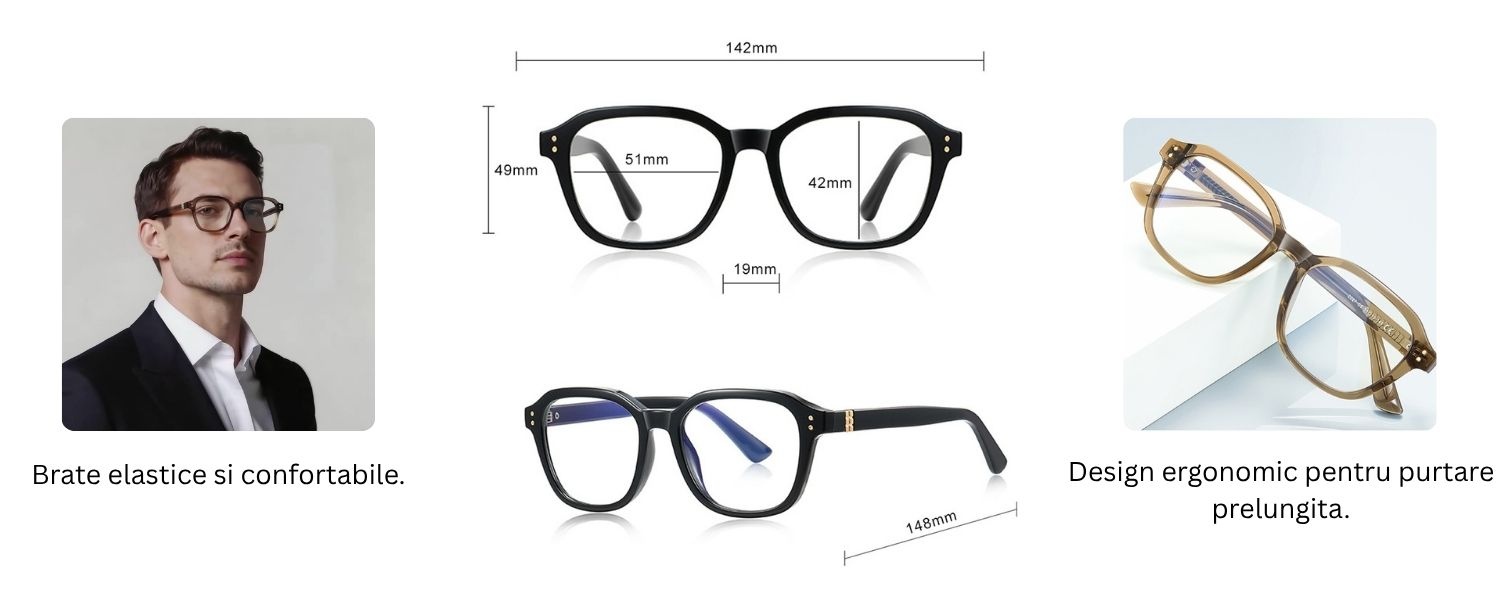 Ochelari protectie calculator Techsuit din Metal - Moboid.ro