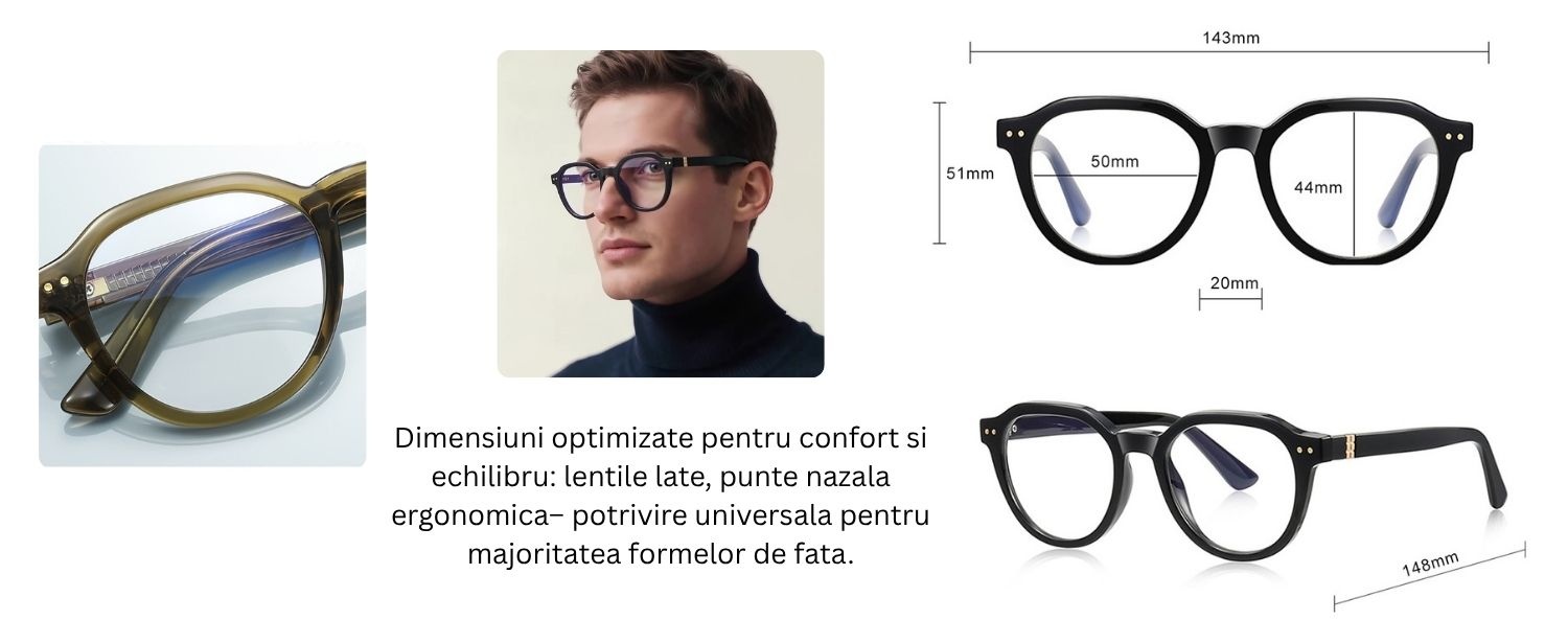 Ochelari protectie calculator Techsuit din Metal - Moboid.ro