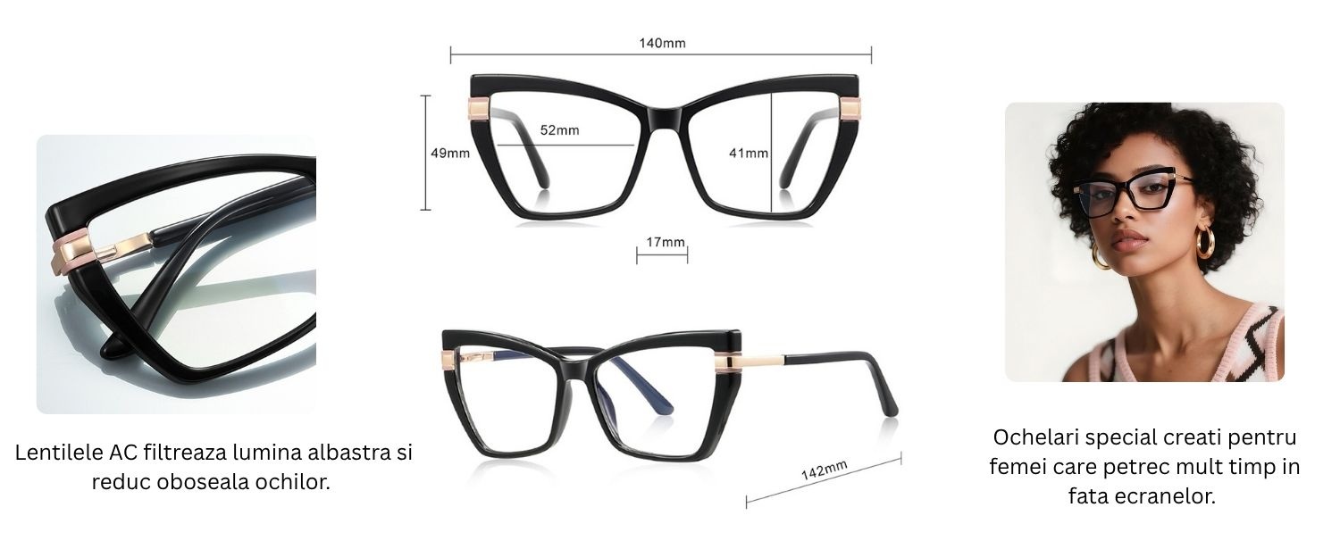 Ochelari protectie calculator Techsuit din Metal - Moboid.ro