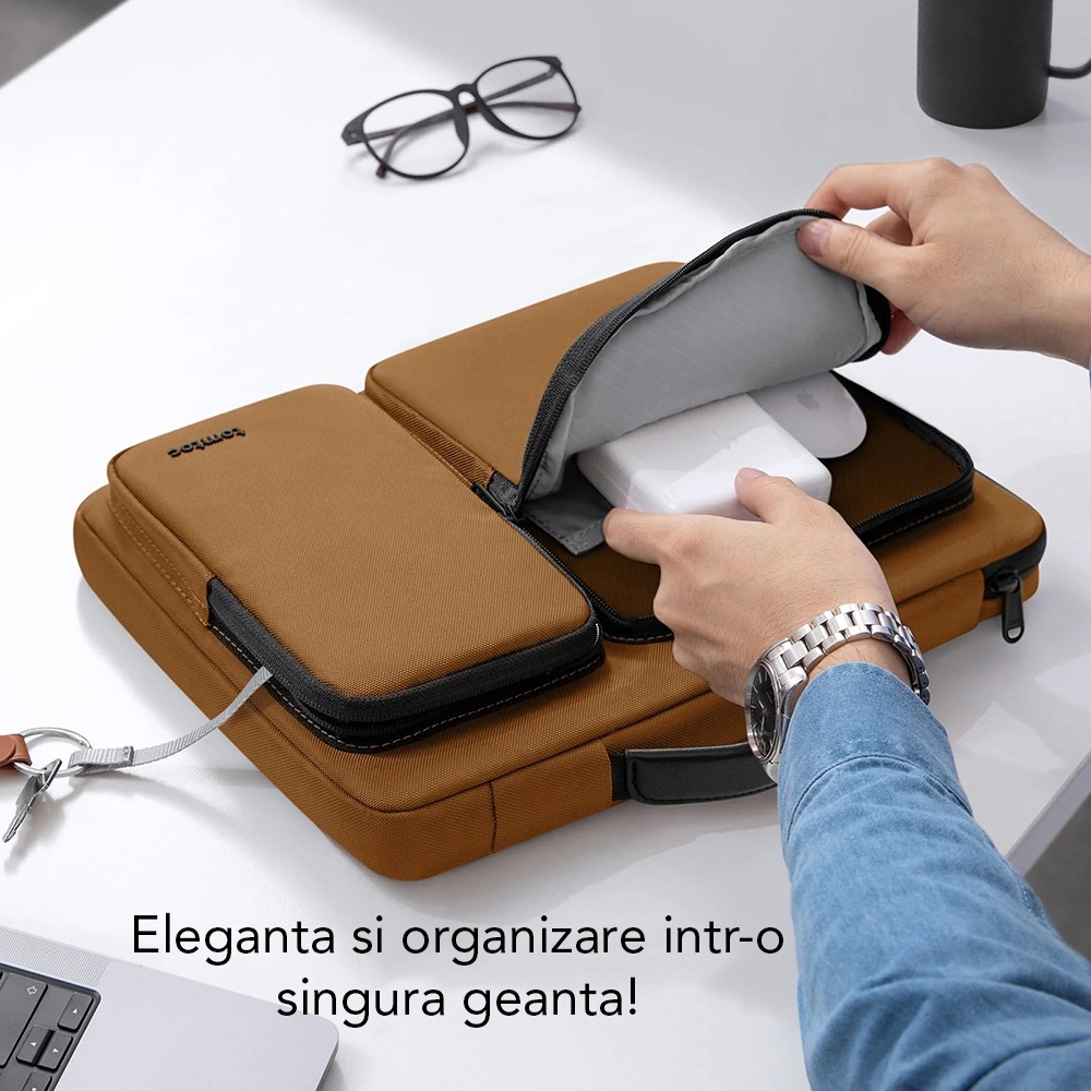 Geanta laptop Tomtoc din Nailon - Moboid.ro