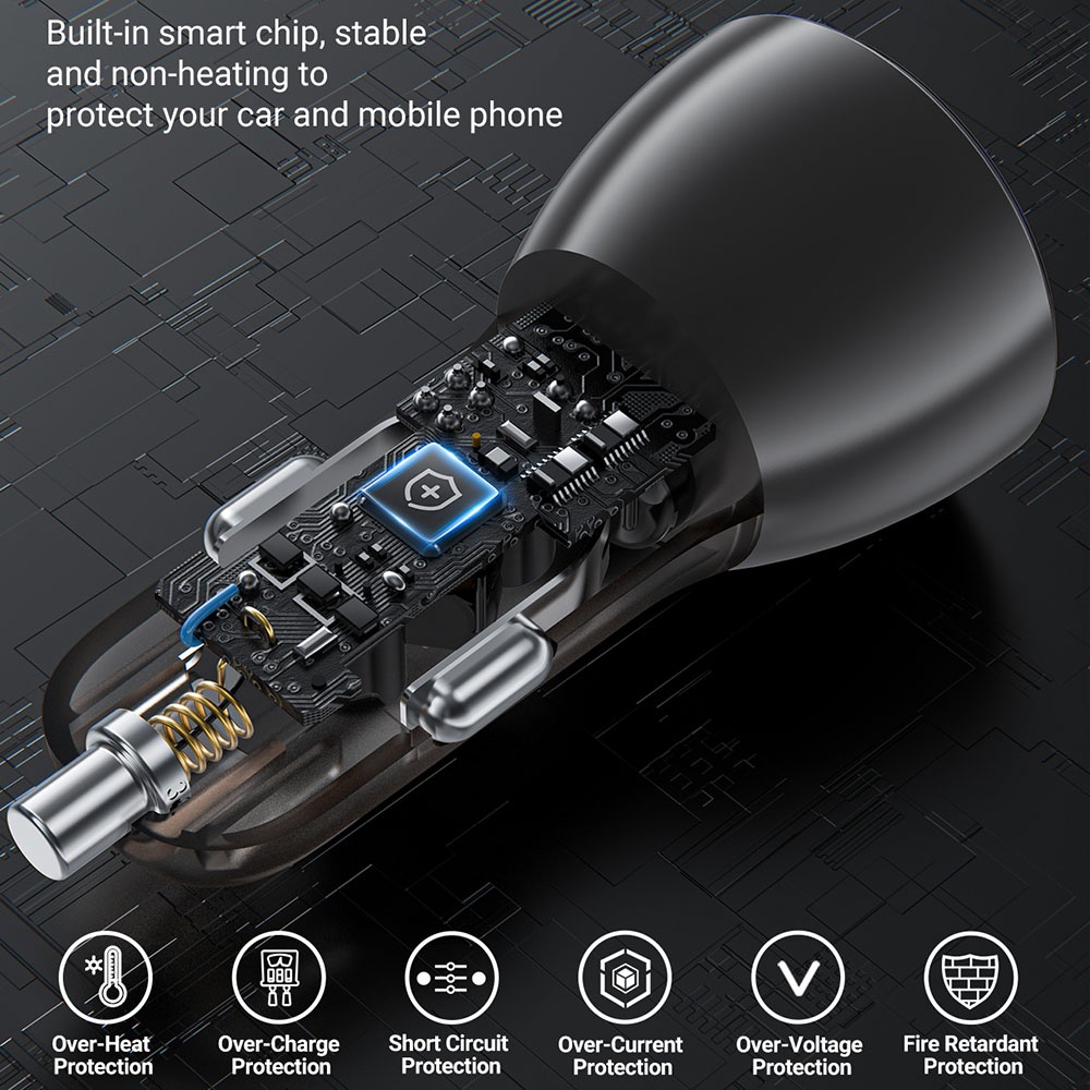 Incarcator auto Acefast din ABS - Moboid.ro