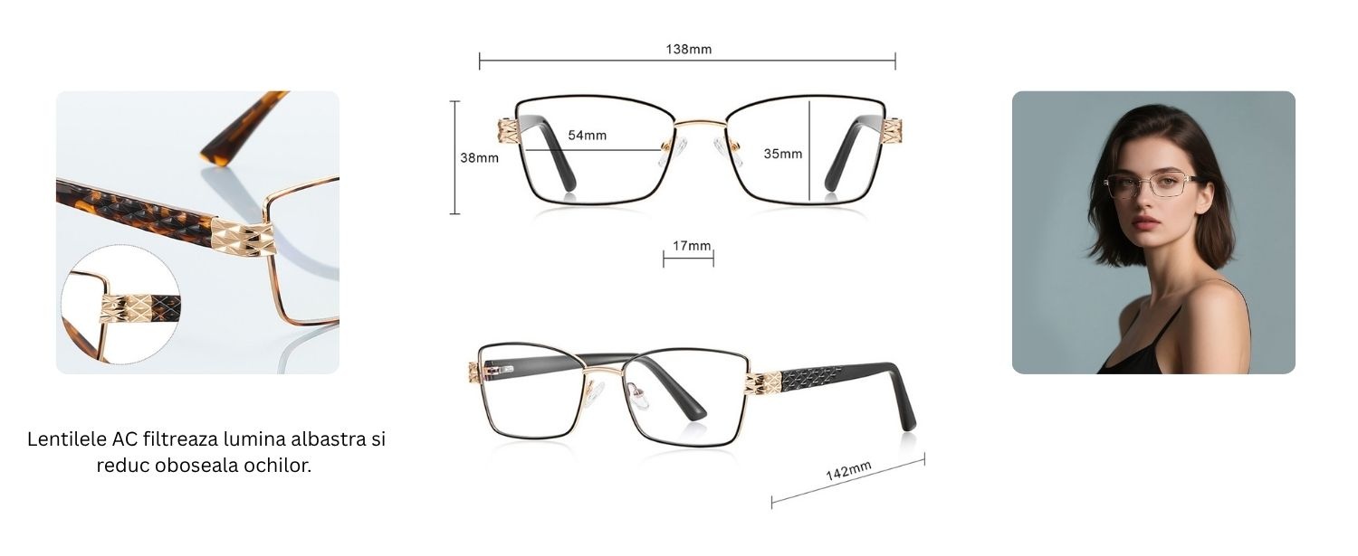 Ochelari protectie calculator Techsuit din Metal - Moboid.ro