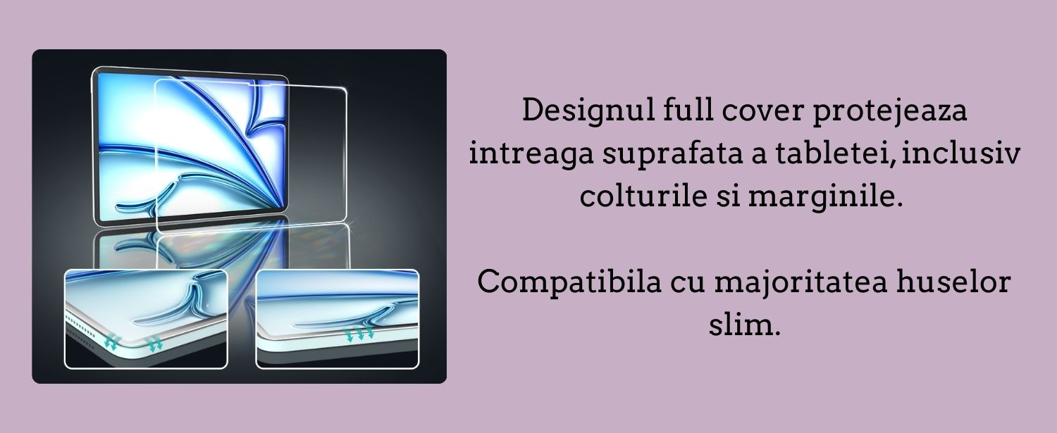 Folie tableta Techsuit din Sticla securizata - Moboid.ro