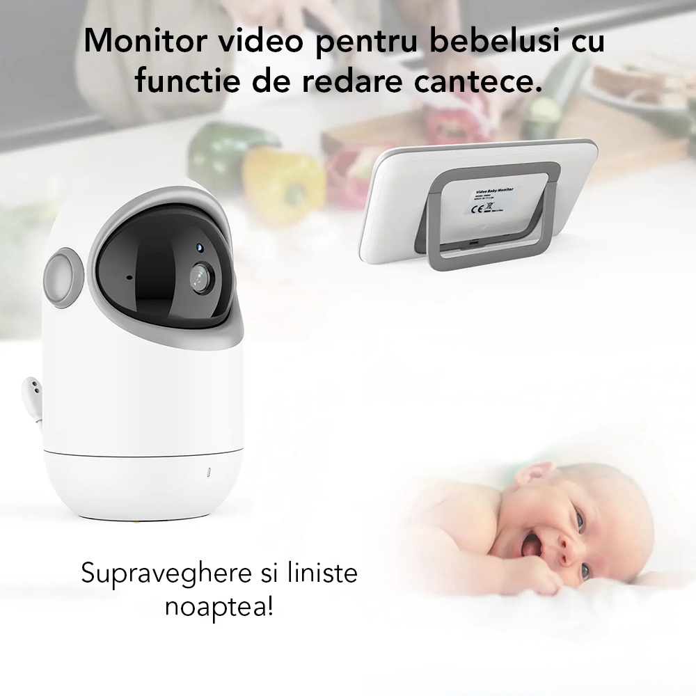 Camera monitorizare siguranta bebelusi (cu alimentare) Techsuit din Policarbonat - Moboid.ro
