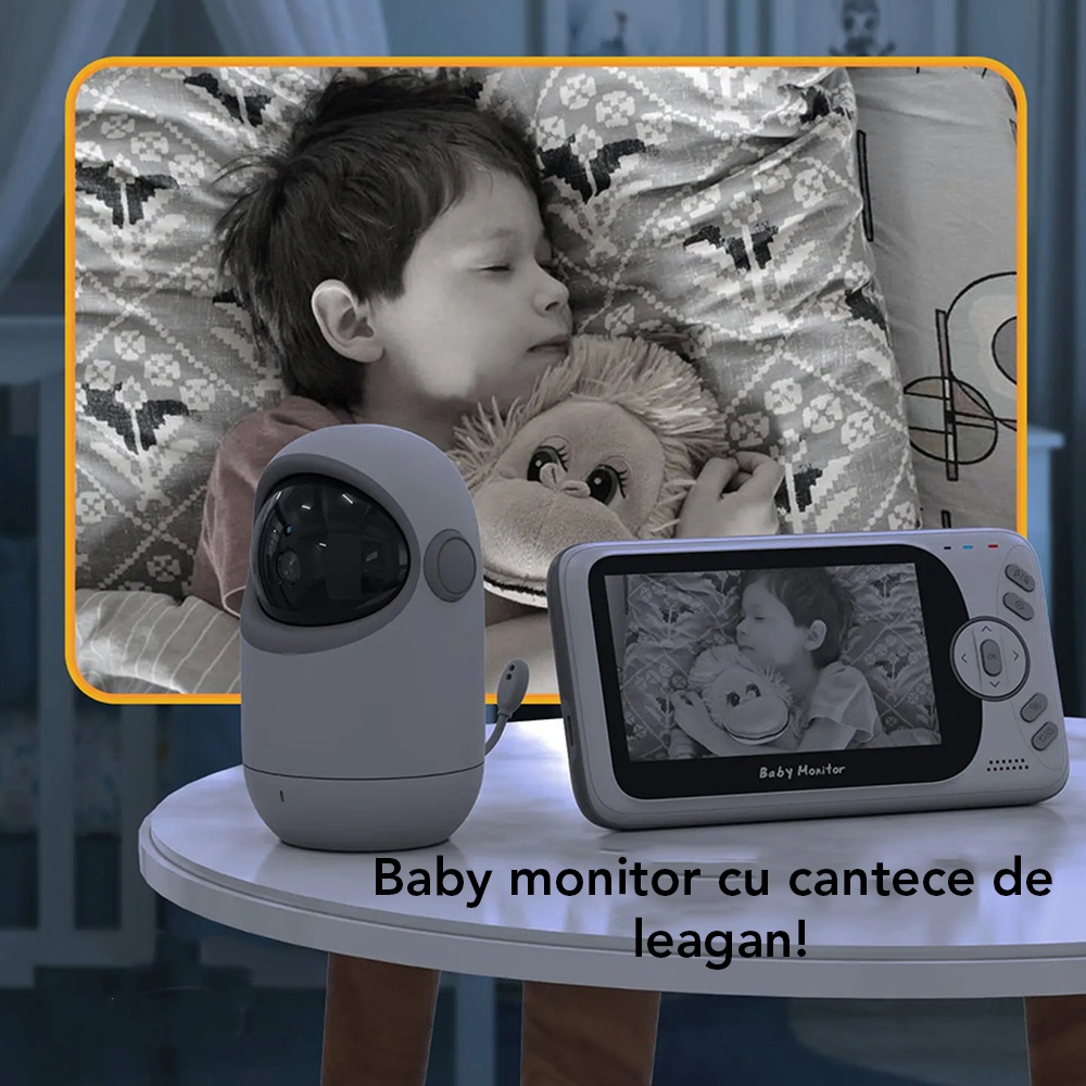 Camera monitorizare siguranta bebelusi (cu alimentare) Techsuit din Policarbonat - Moboid.ro
