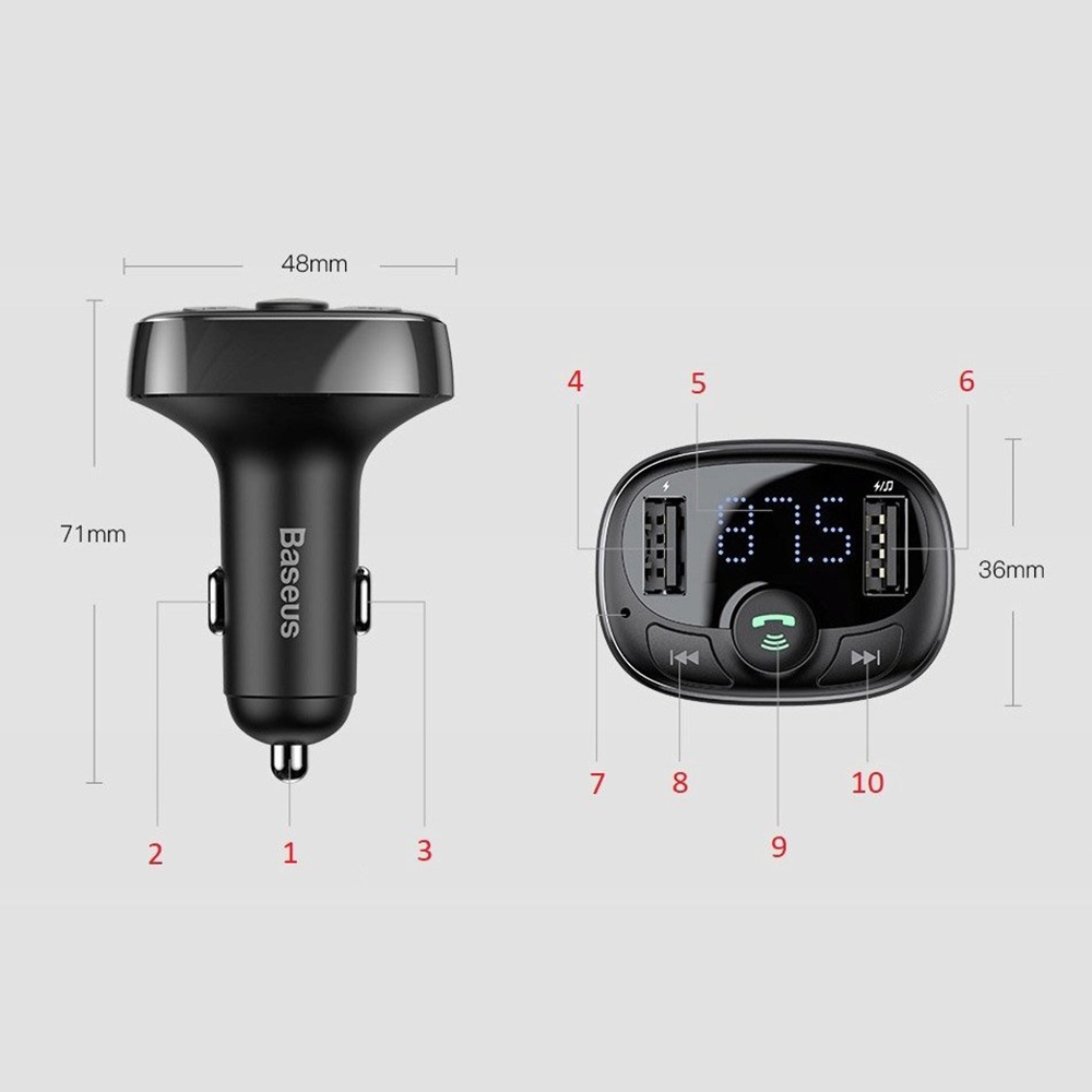 Modulator FM Baseus din Policarbonat - Moboid.ro