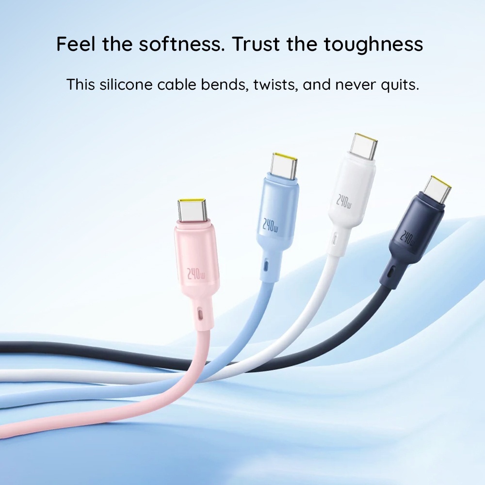 Cablu de date/incarcare Baseus din Silicon - Moboid.ro