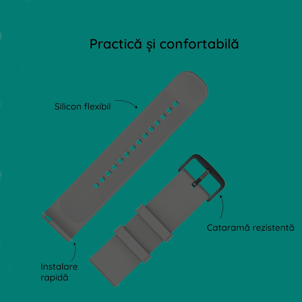 Curea smartwatch Techsuit din Policarbonat - Moboid.ro