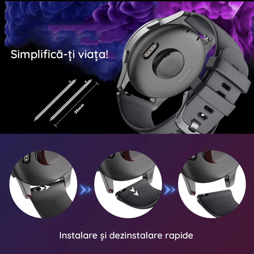 Curea smartwatch Techsuit din Policarbonat - Moboid.ro