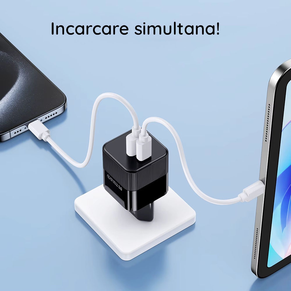 Incarcator priza Techsuit din ABS - Moboid.ro