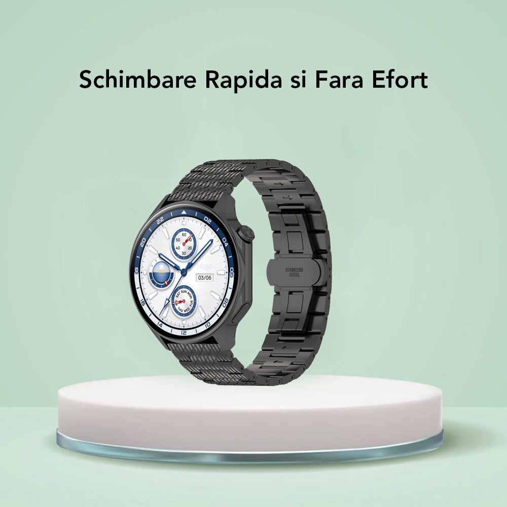 Curea smartwatch Techsuit din Otel inoxidabil - Moboid.ro