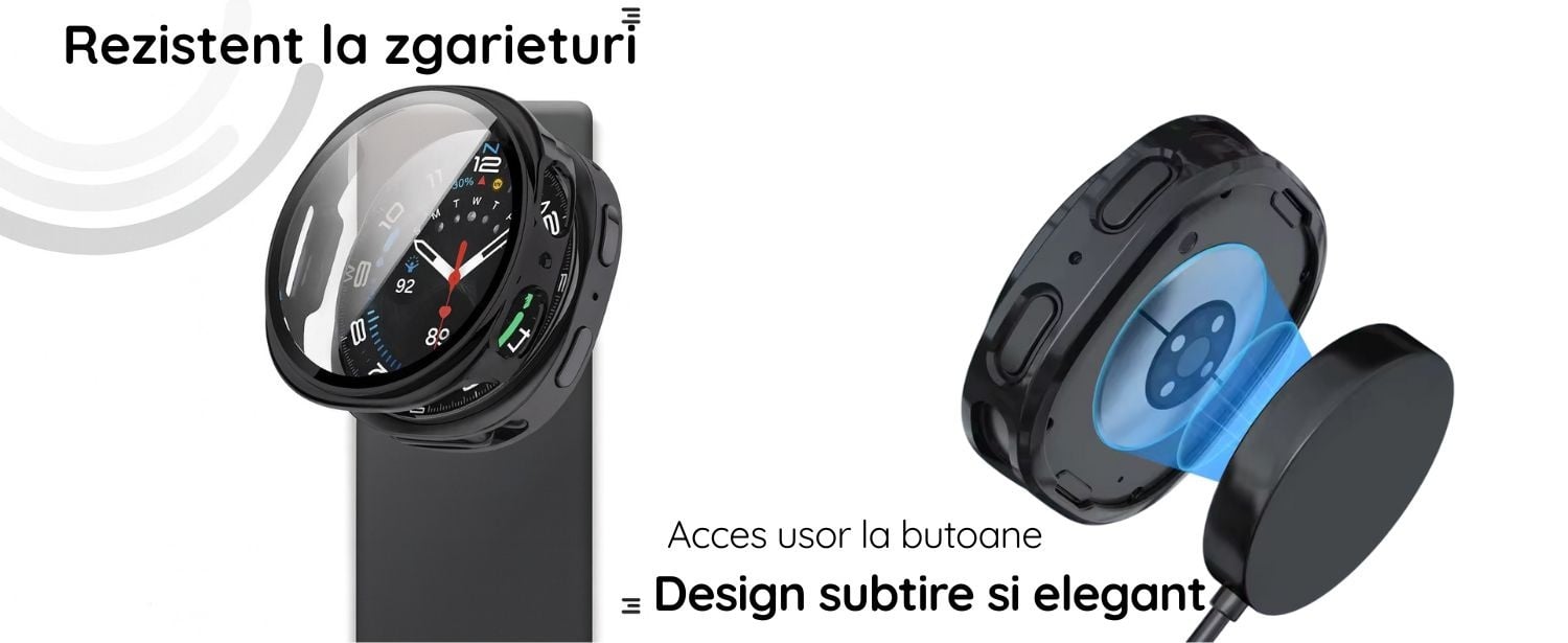Husa smartwatch Techsuit din Policarbonat - Moboid.ro
