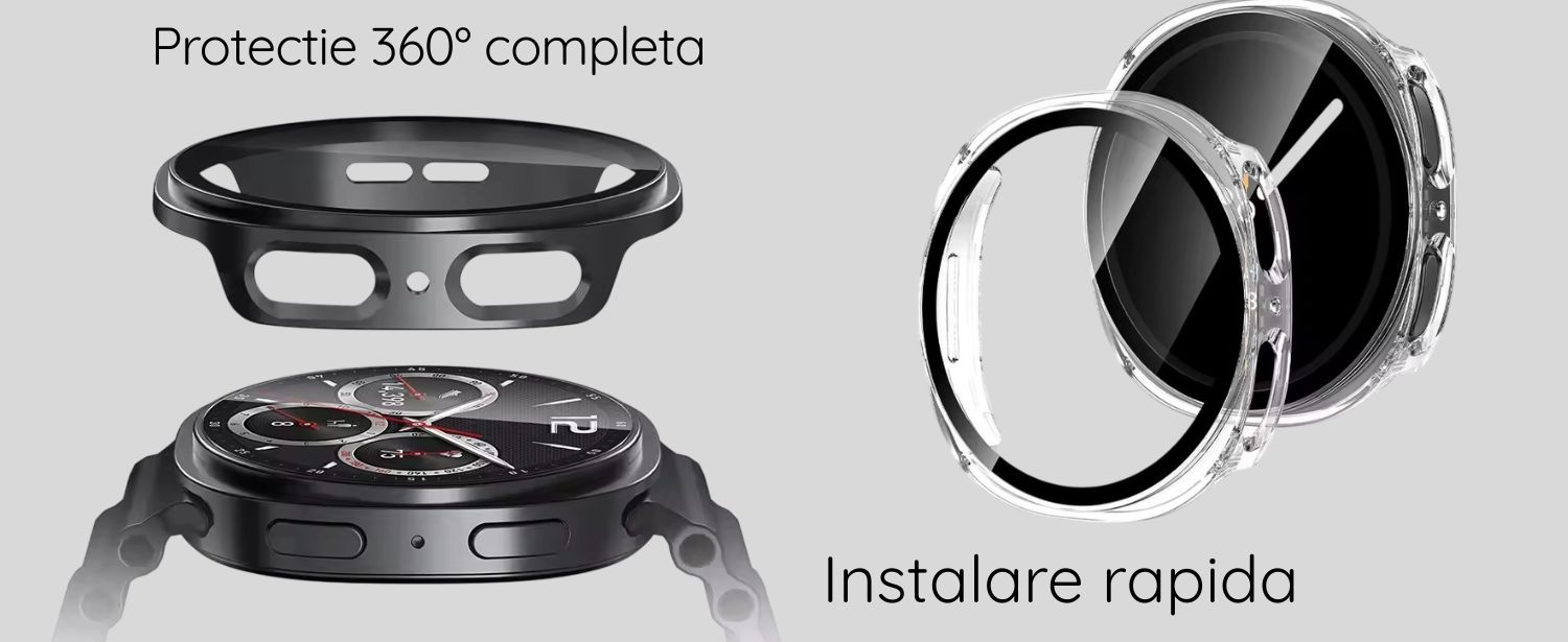 Husa smartwatch Techsuit din Policarbonat - Moboid.ro