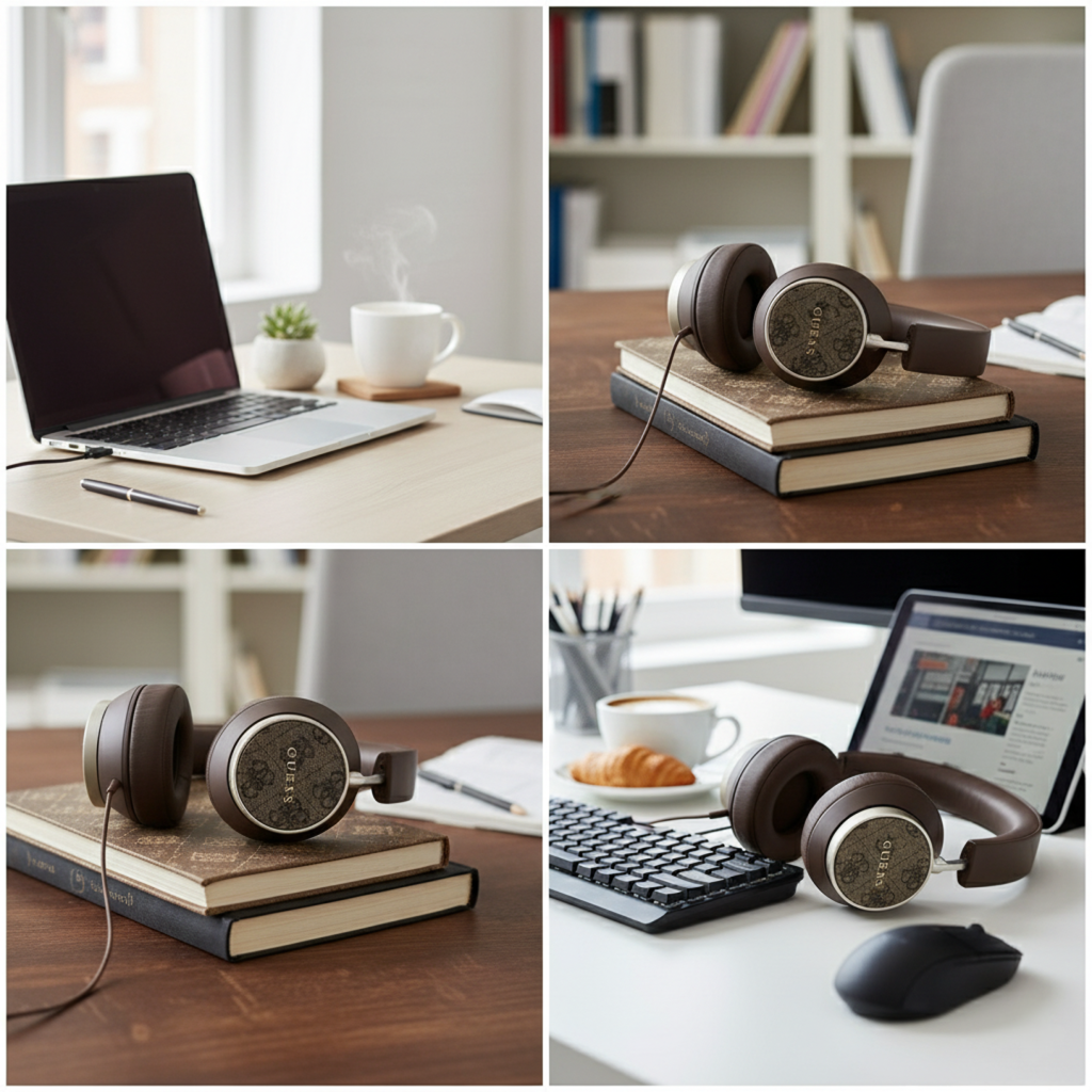 Casti wireless Guess din Piele ecologica - Moboid.ro