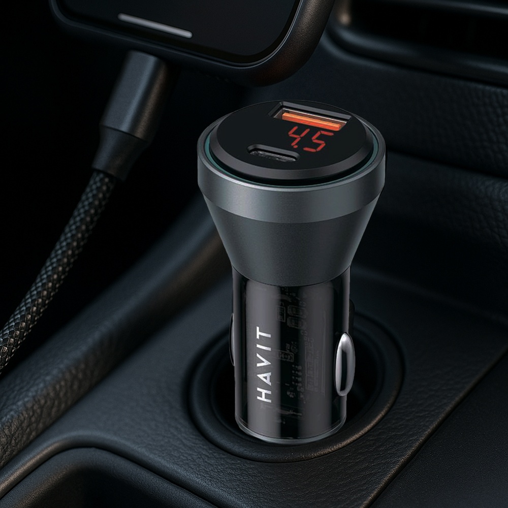 Incarcator auto Havit din ABS - Moboid.ro
