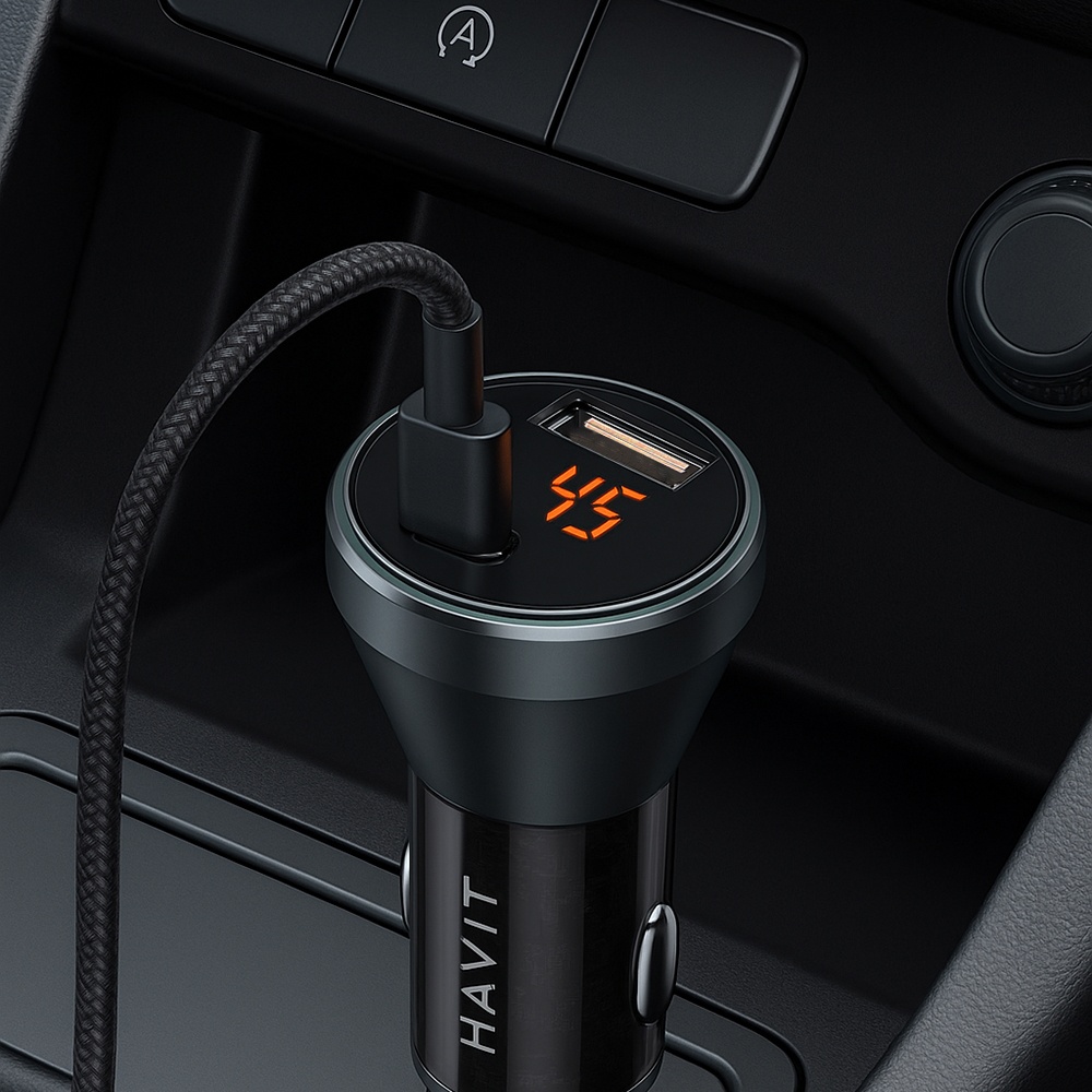 Incarcator auto Havit din ABS - Moboid.ro