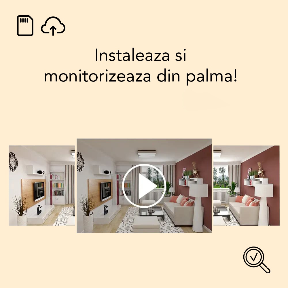 Camera de supraveghere smart Techsuit din ABS - Moboid.ro