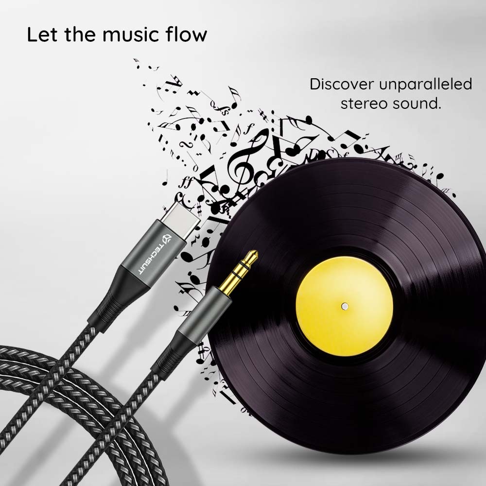 Cablu audio/video Techsuit din Aluminiu - Moboid.ro
