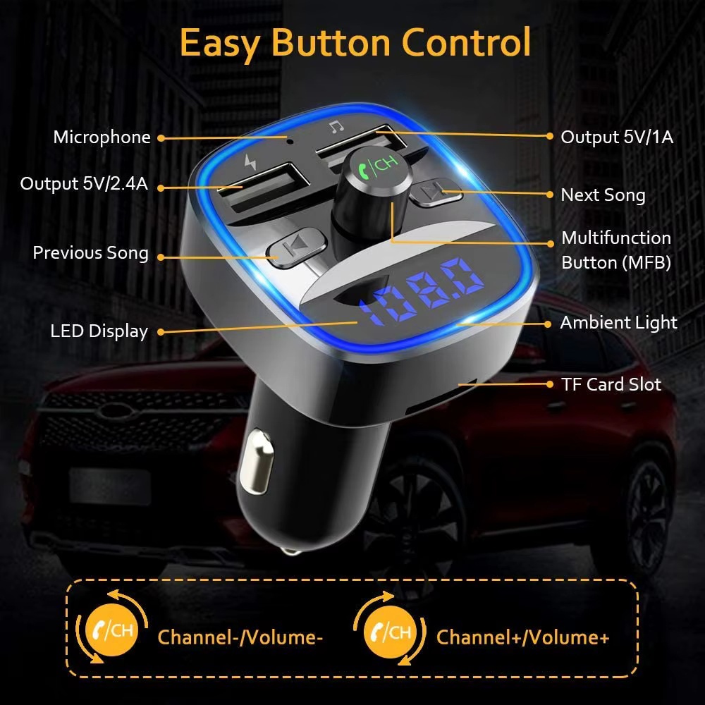 Modulator FM Techsuit din ABS - Moboid.ro