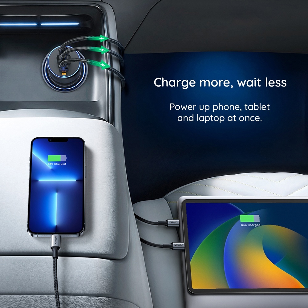Incarcator auto Ugreen din ABS - Moboid.ro