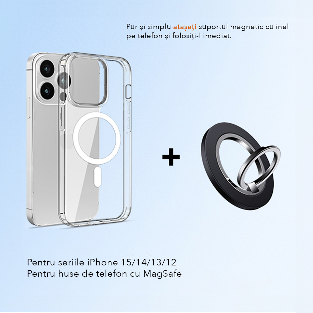 Suport inel pentru telefon Techsuit din Aluminiu - Moboid.ro