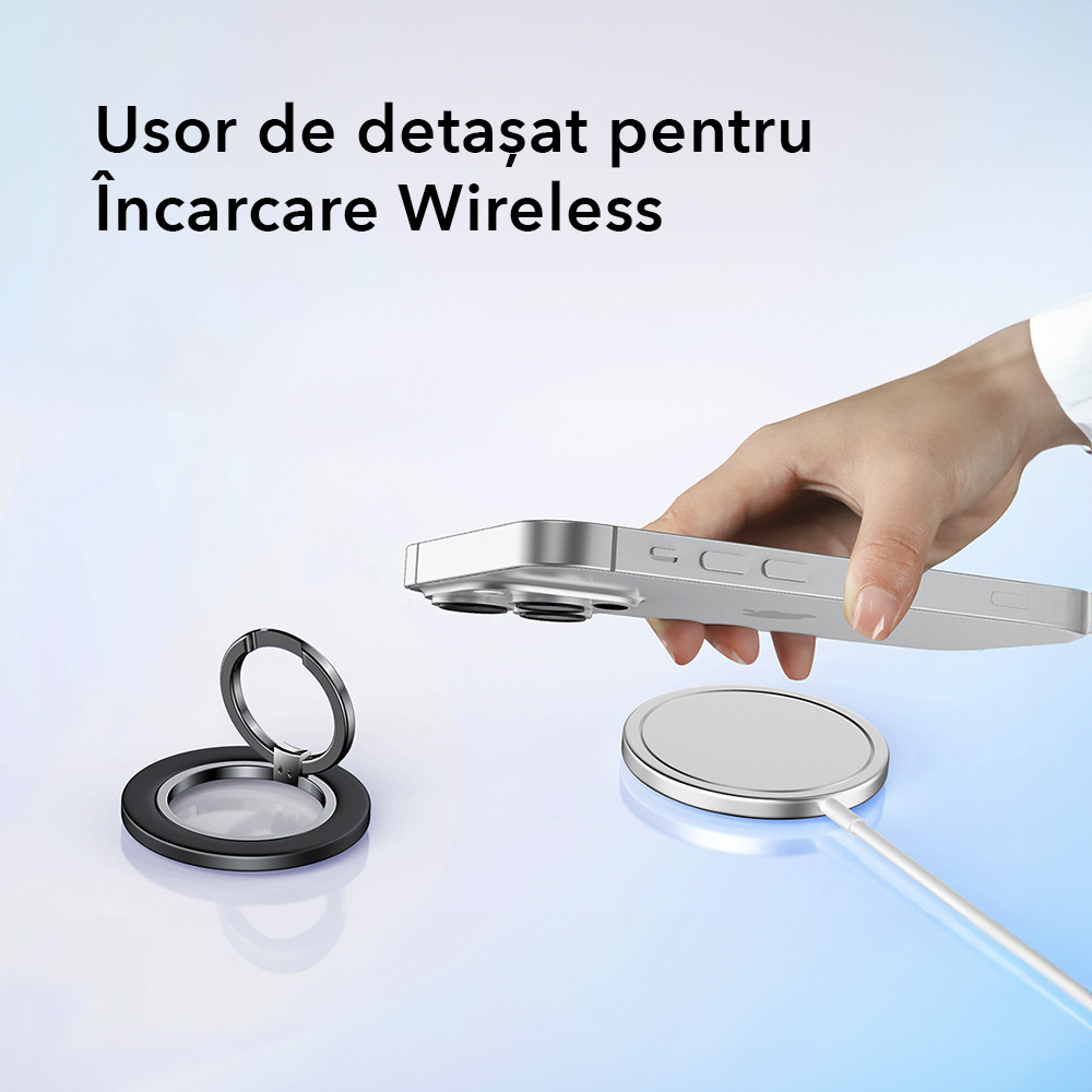Suport inel pentru telefon Techsuit din Aluminiu - Moboid.ro