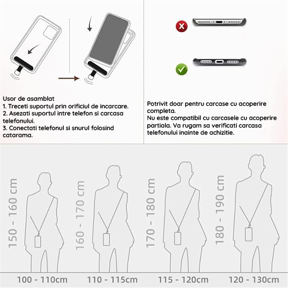 Snur/strap/lanyard telefon Techsuit din Metal - Moboid.ro
