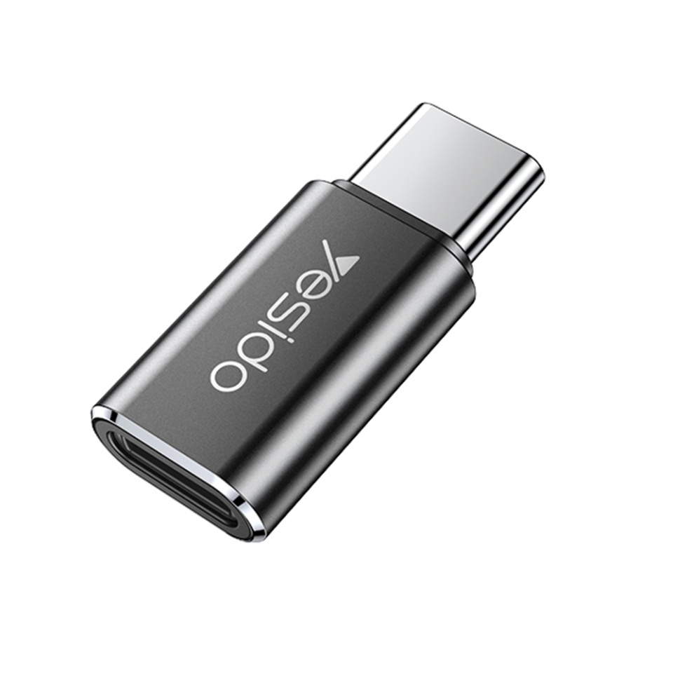 Adaptor Lightning la Type-C, Plug & Play, 480Mbps, Yesido (GS22) - Negru