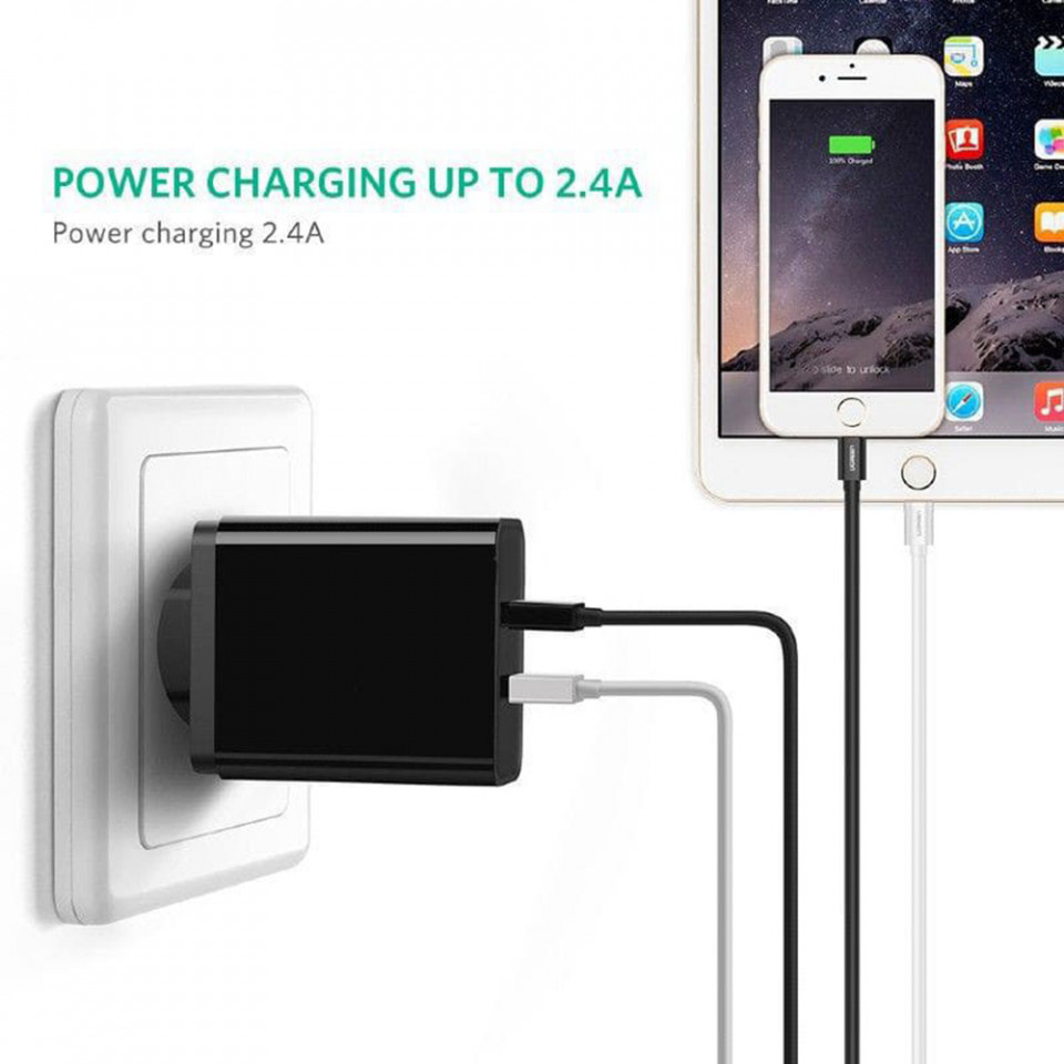 Cablu de Date USB la Lightning, 2m, Ugreen - Negru - 4 | YEO