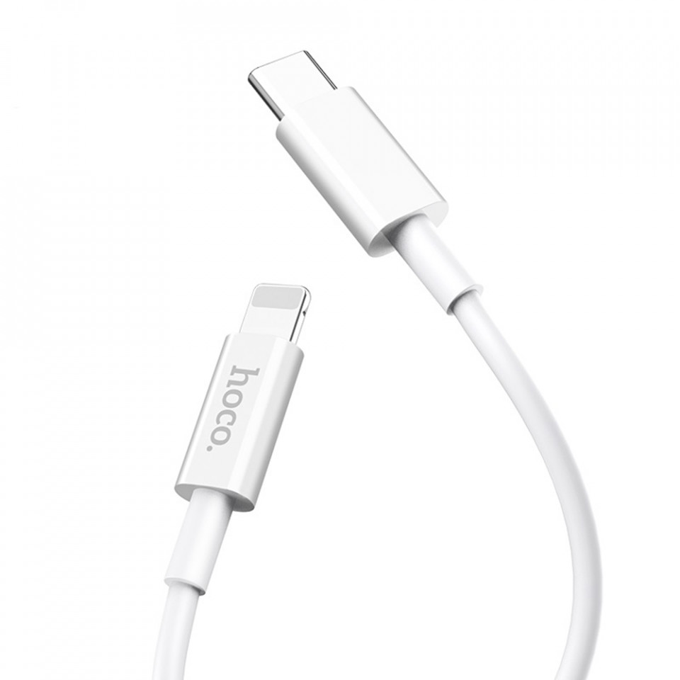 Cablu de date (X36 Swift PD), USB Type-C to Lightning, 18W, 3A, 1.0m, HOCO - Alb - 2 | YEO