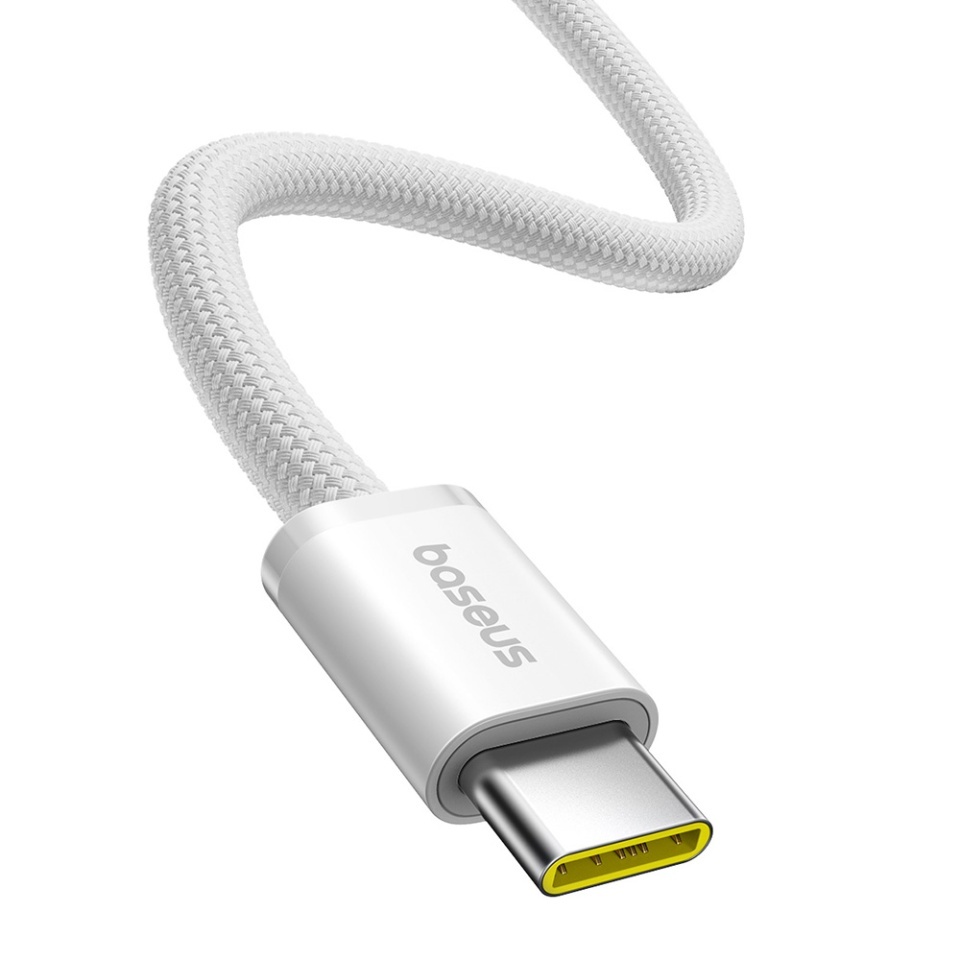 Cablue de date Type-C la Type-C Fast Charge, 100W, 480Mbps, Smart Chip, 2m, Baseus Dynamic 4 Series, Alb - 2 | YEO
