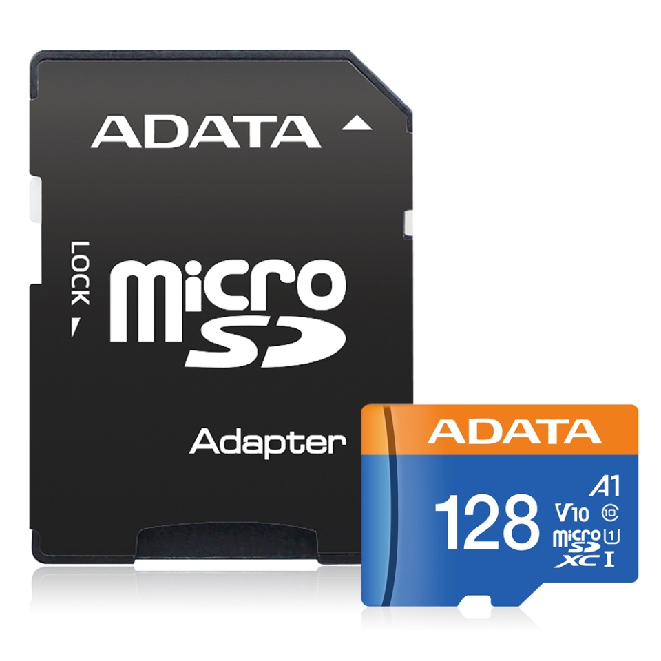 Card de Memorie MicroSDXC, Adapter, Class 10, UHS-I U1, 128GB, Read 100MB/s, Adata, Negru