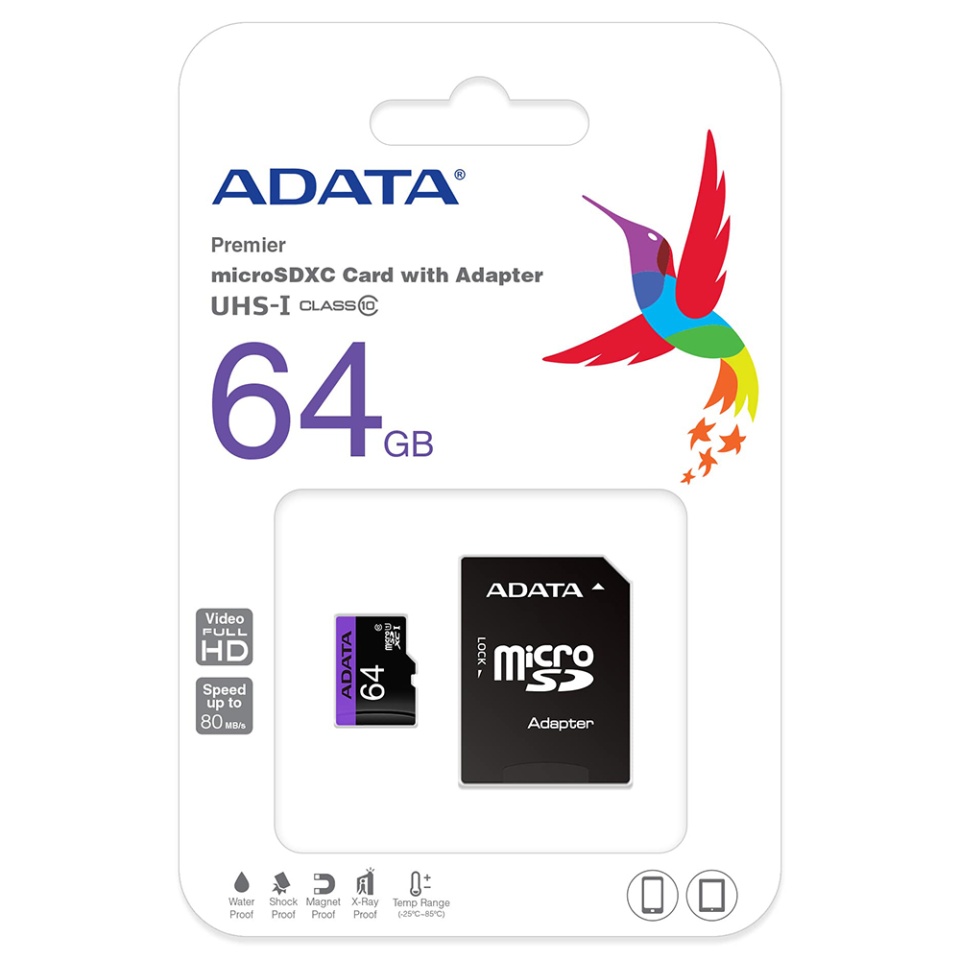 Card de Memorie MicroSDXC with Adapter, Class 10, UHS-I U1, 64GB, Read 100MB/s, Adata, Negru - 7
