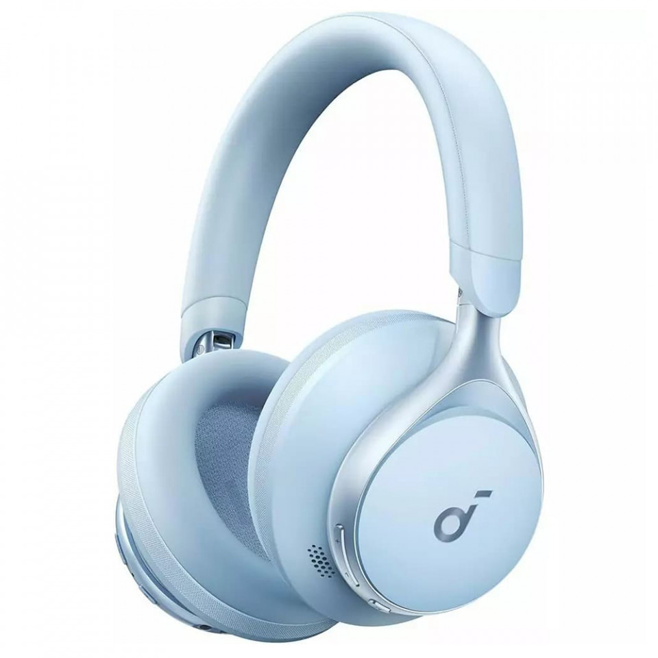 Casti On Ear Wireless Activ Noise Cancelling, BT 5.3, Hi,Res, Anker SoundCore Space One (A3035G31), Blue