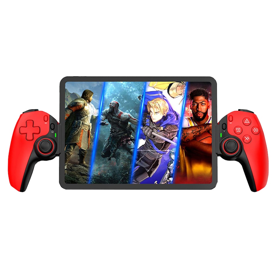 Controller Wireless Bluetooth 5.2 Universal, Compatibil Android/iOS/PS4/Switch, BSP-D9, set cu sticker, Negru;rosu