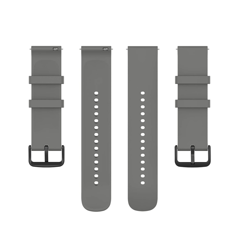 Curea Slicon pentru Samsung Galaxy Watch 4/5/Active 2, Huawei Watch GT 3 /GT 3 Pro, 22mm, Catarama Neagra, SKDR BandPro W001 - Gri - 2 | YEO