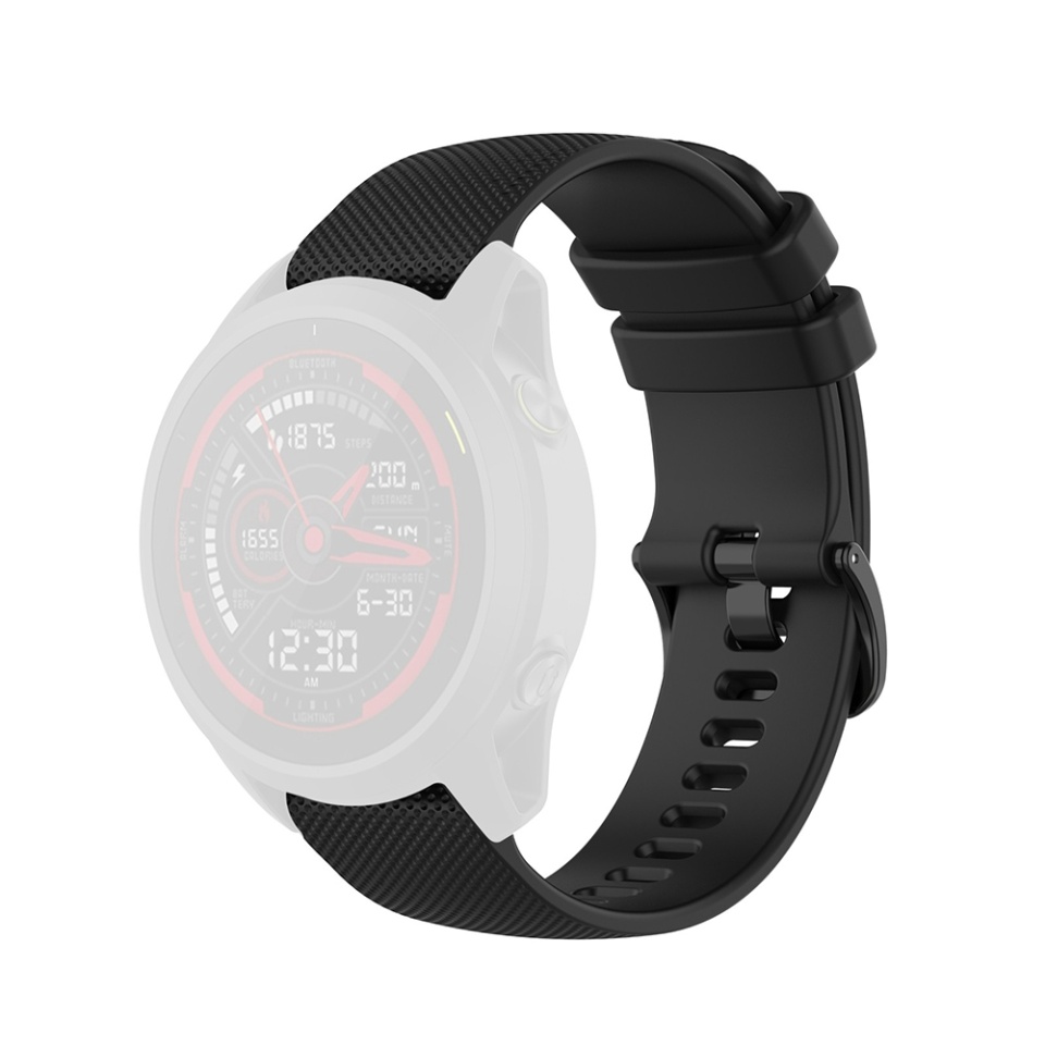 Curea Slicon pentru Samsung Galaxy Watch 4/5/Active 2, Huawei Watch GT 3 /GT 3 Pro, 20mm, SKDR BandPro W006 - Negru - 2 | YEO