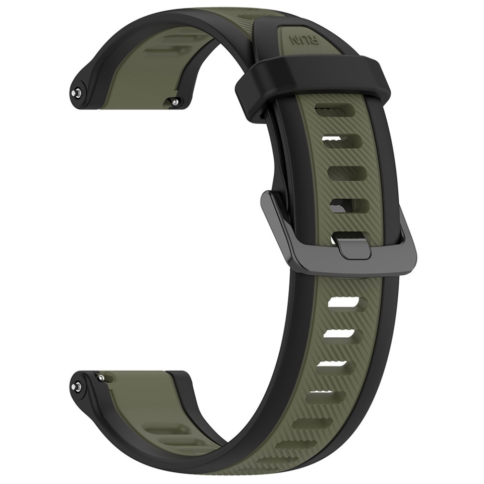 Cureas Silicon pentru Samsung Galaxy Watch 4/5/Active 2, Huawei Watch GT 3 (42mm)/GT 3 Pro (43mm), 20mm, SKDR BandPro W053 - Kaki