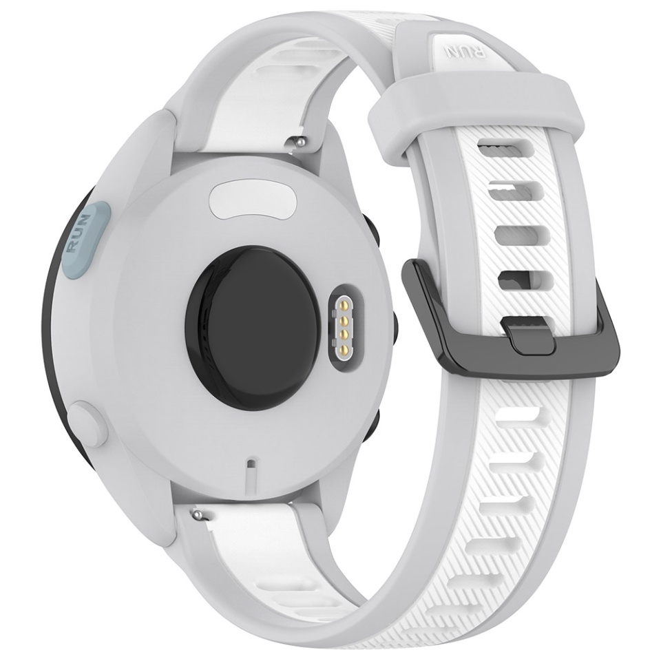 Cureas Silicon pentru Samsung Galaxy Watch 4/5/Active 2, Huawei Watch GT 3 (42mm)/GT 3 Pro (43mm), 20mm, SKDR BandPro W053 - Alb - 2 | YEO