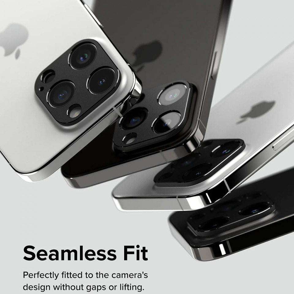 Folie camera iPhone 15 Pro / 15 Pro Max, Ringke Camera Styling - Black - 1 | YEO