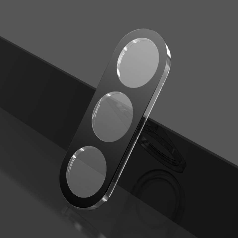 Folie camera pentru Samsung Galaxy A55 5G, SKYDDAR INNOVATION, Camera Glass Negru, set cu sticker - 2 | YEO