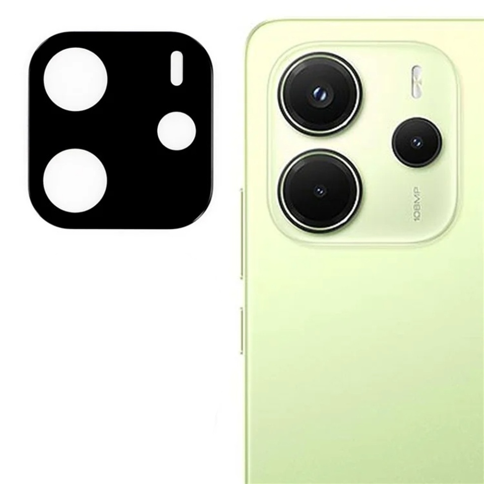 Folie camera pentru Xiaomi Redmi Note 14 4G (Regional), SKYDDAR INNOVATION, Camera Glass Negru, set cu sticker