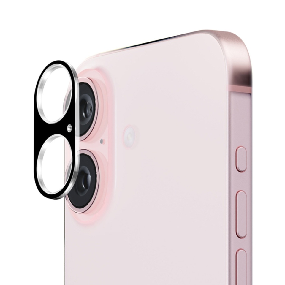 Folie pentru camera pentru iPhone 16 / 16 Plus, Skyddar Camera Shield - Negru
