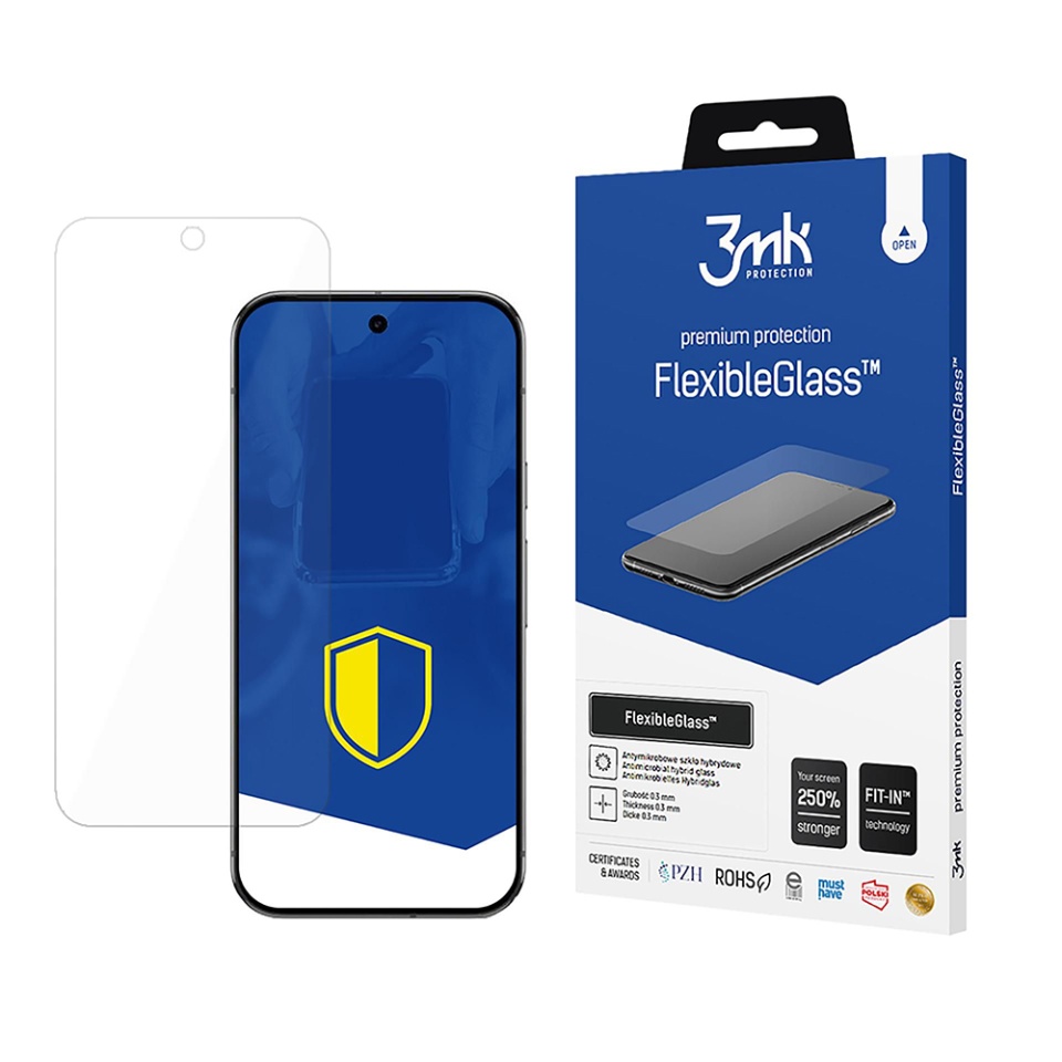 Folie pentru Google Pixel 9 Pro XL din silicon, 3mk FlexibleGlass, Transparent
