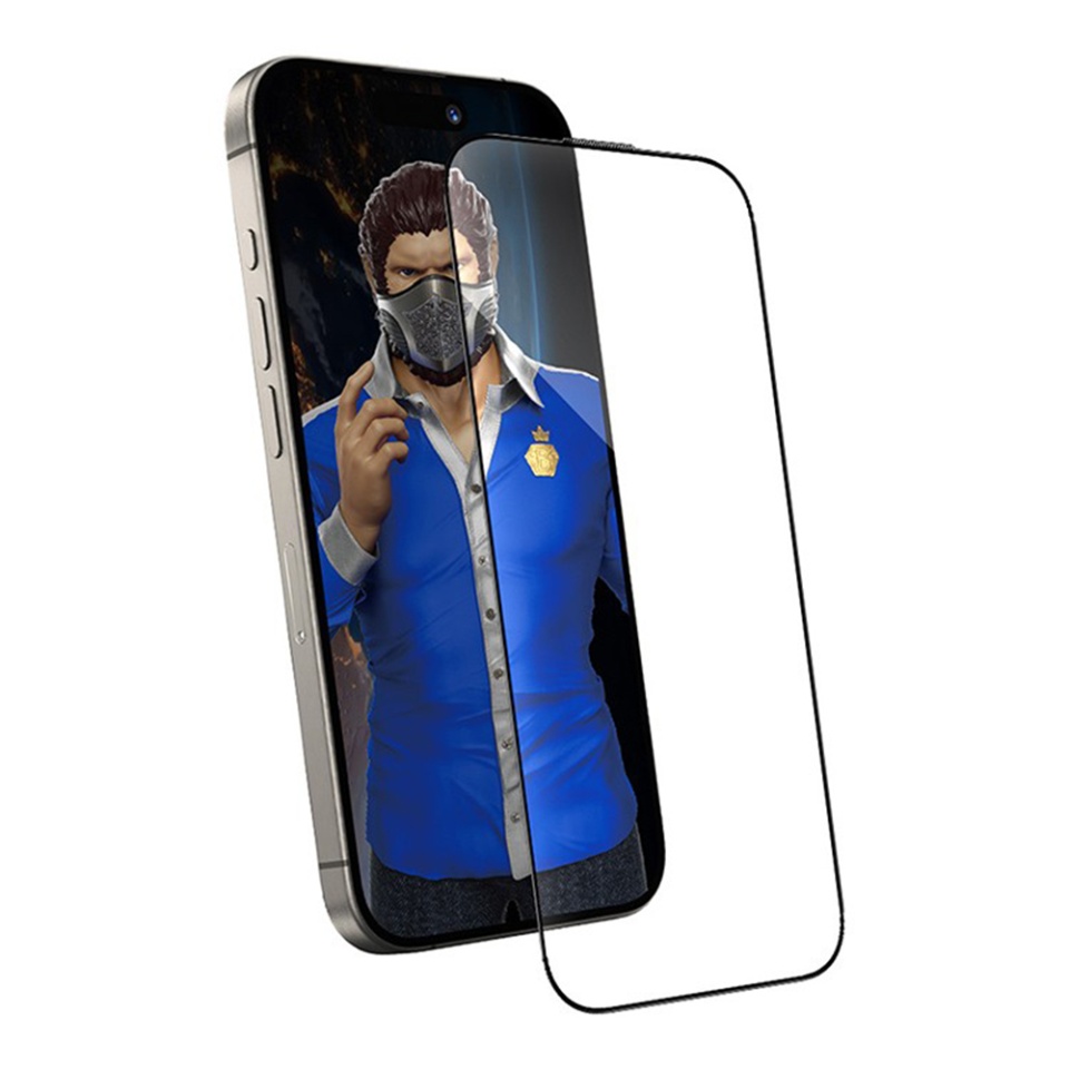 Folie pentru iPhone 15 Plus / iPhone 16 Plus, Sticla Securizata Blueo Receiver Dustproof HD, Protectie Anti-Praf, Claritate 4K, Negru - 2 | YEO