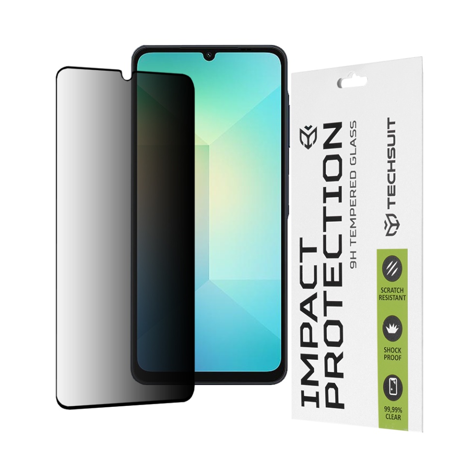 Folie pentru Samsung Galaxy A06, Anti-spy Ultra HD, Protectie 9H, Montare Simplă, 111D, Privacy, set cu sticker